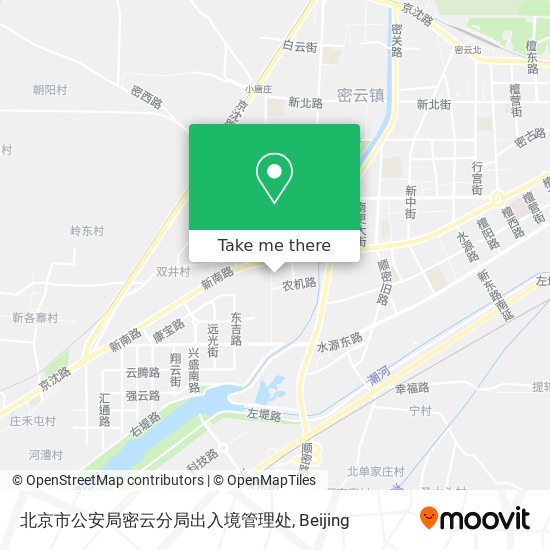 北京市公安局密云分局出入境管理处 map