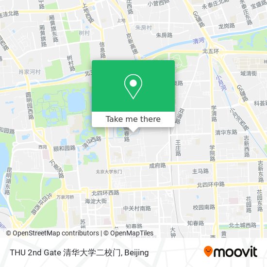 THU 2nd Gate 清华大学二校门 map