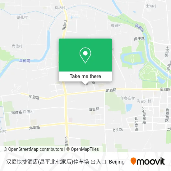 汉庭快捷酒店(昌平北七家店)停车场-出入口 map