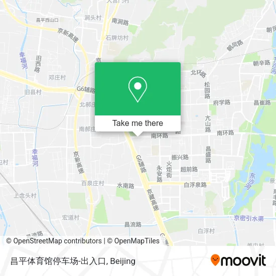 昌平体育馆停车场-出入口 map