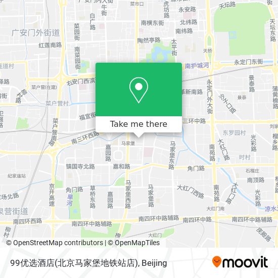 99优选酒店(北京马家堡地铁站店) map