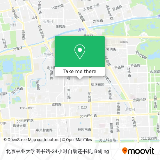 北京林业大学图书馆-24小时自助还书机 map