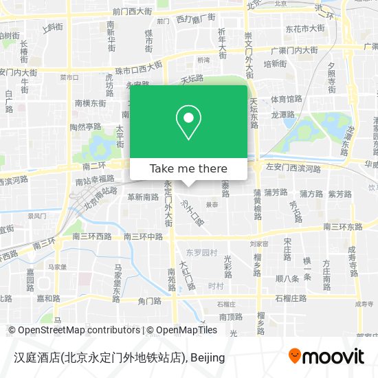 汉庭酒店(北京永定门外地铁站店) map