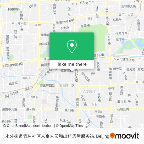 永外街道管村社区来京人员和出租房屋服务站 map