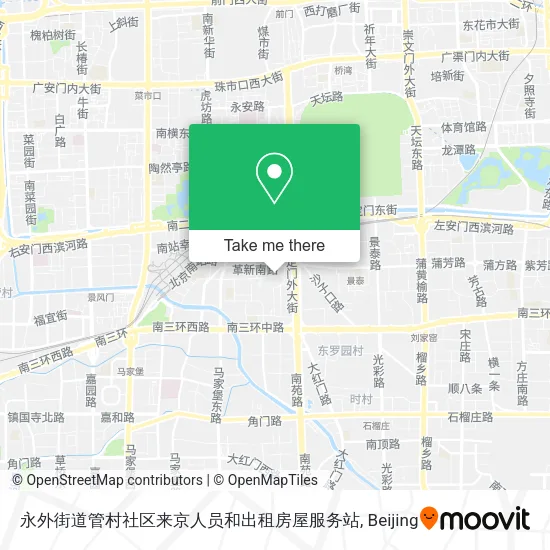 永外街道管村社区来京人员和出租房屋服务站 map