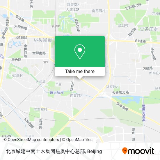 北京城建中南土木集团焦奥中心总部 map