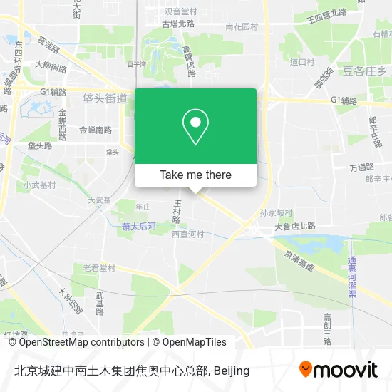 北京城建中南土木集团焦奥中心总部 map