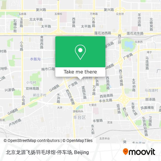 北京龙源飞扬羽毛球馆-停车场 map