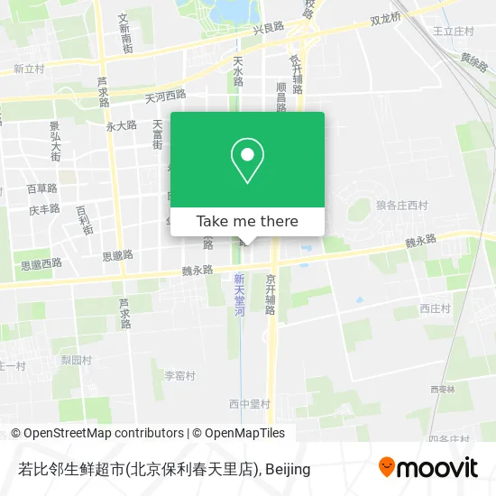 若比邻生鲜超市(北京保利春天里店) map