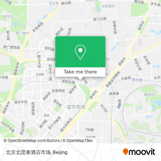 北京北昆泰酒店市场 map
