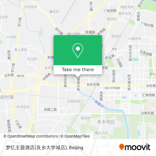 梦忆主题酒店(良乡大学城店) map