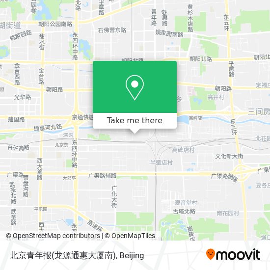 北京青年报(龙源通惠大厦南) map