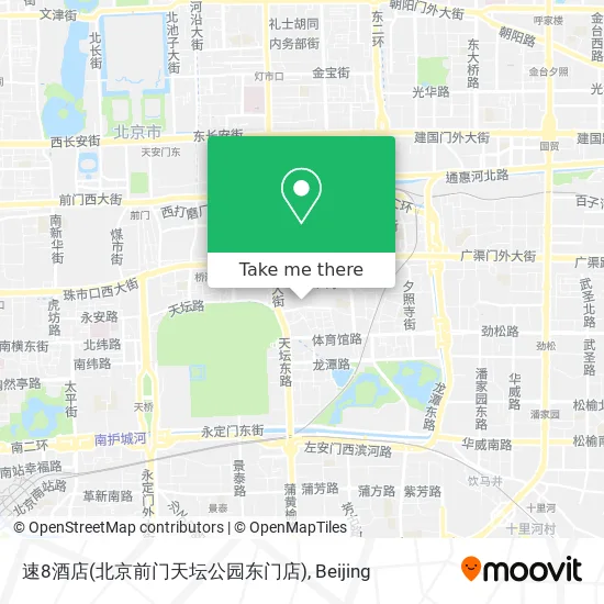 速8酒店(北京前门天坛公园东门店) map