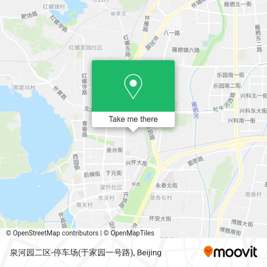 泉河园二区-停车场(于家园一号路) map