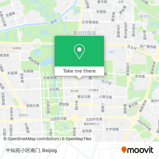 中灿苑小区南门 map