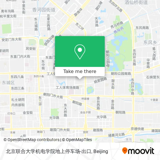 北京联合大学机电学院地上停车场-出口 map