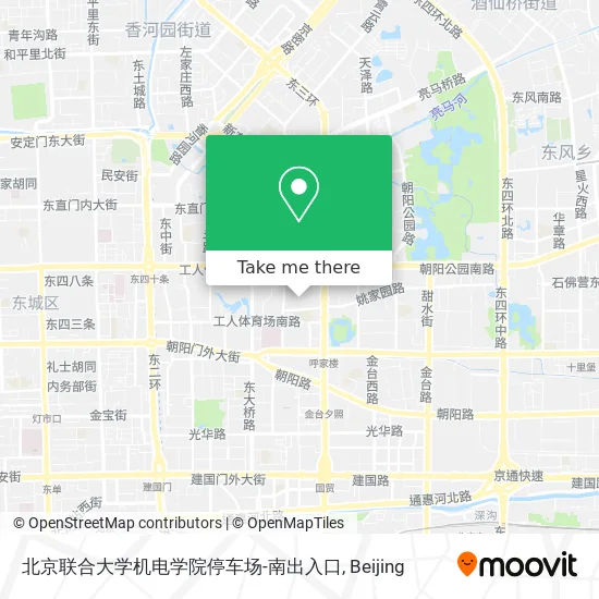 北京联合大学机电学院停车场-南出入口 map