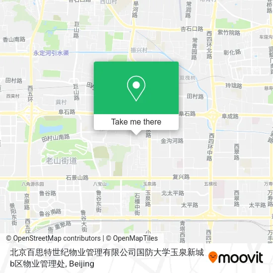 北京百思特世纪物业管理有限公司国防大学玉泉新城b区物业管理处 map