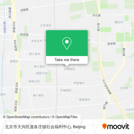 北京市大兴区庞各庄镇社会福利中心 map