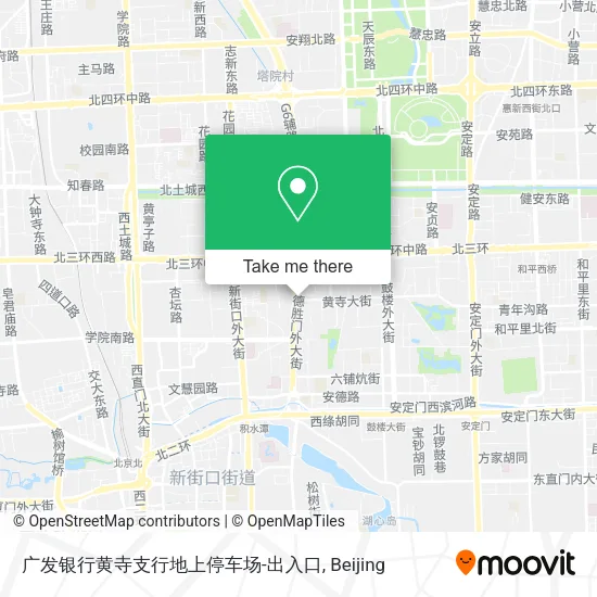 广发银行黄寺支行地上停车场-出入口 map