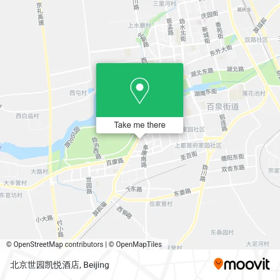 北京世园凯悦酒店 map