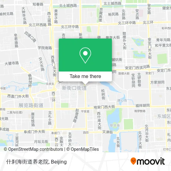 什刹海街道养老院 map