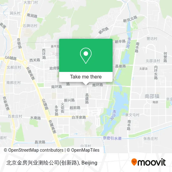 北京金房兴业测绘公司(创新路) map