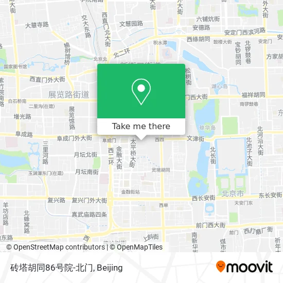 砖塔胡同86号院-北门 map