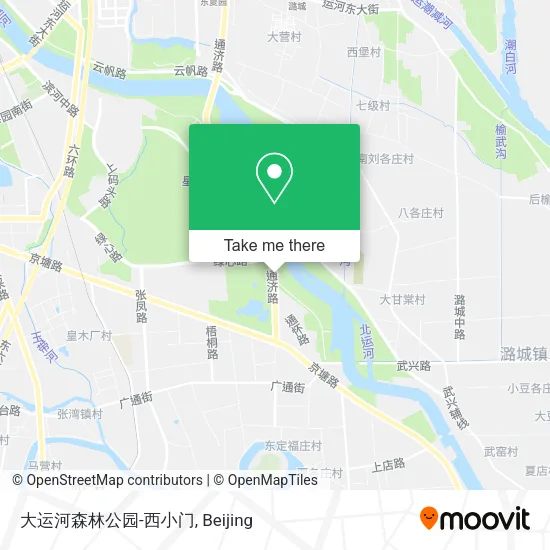 大运河森林公园-西小门 map