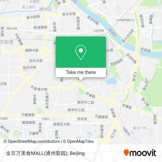 金百万美食MALL(通州梨园) map