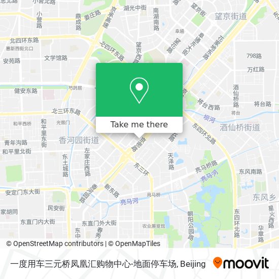 一度用车三元桥凤凰汇购物中心-地面停车场 map