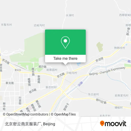 北京密云燕京服装厂 map