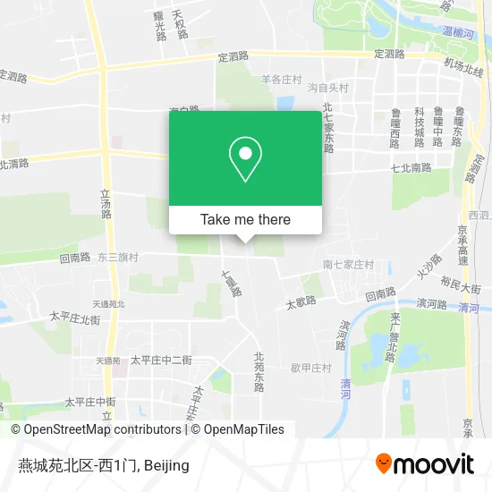 燕城苑北区-西1门 map
