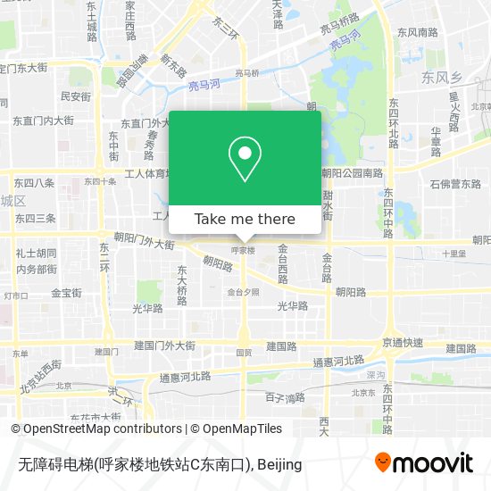 无障碍电梯(呼家楼地铁站C东南口) map