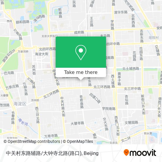 中关村东路辅路/大钟寺北路(路口) map