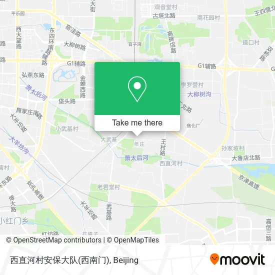 西直河村安保大队(西南门) map