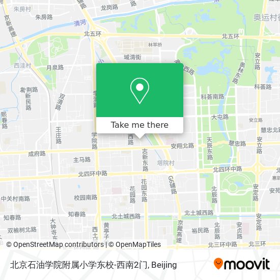 北京石油学院附属小学东校-西南2门 map