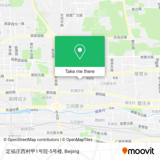 定福庄西村甲1号院-5号楼 map