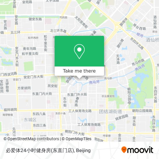 必爱体24小时健身房(东直门店) map