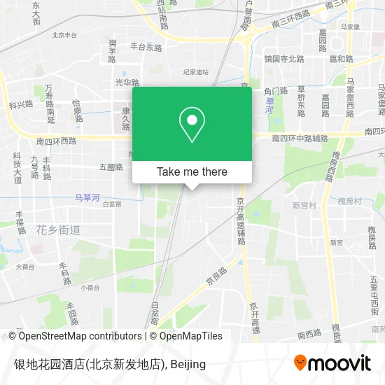 银地花园酒店(北京新发地店) map