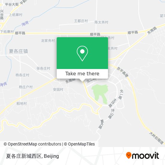 夏各庄新城西区 map
