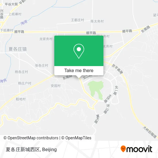 夏各庄新城西区 map