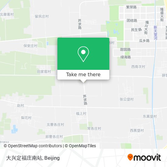 大兴定福庄南站 map