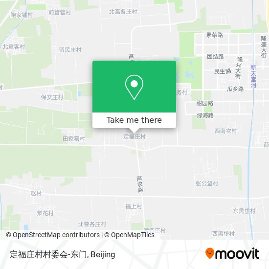 定福庄村村委会-东门 map