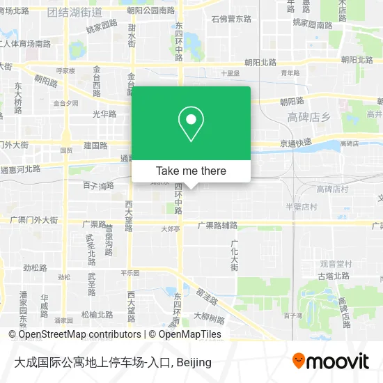 大成国际公寓地上停车场-入口 map