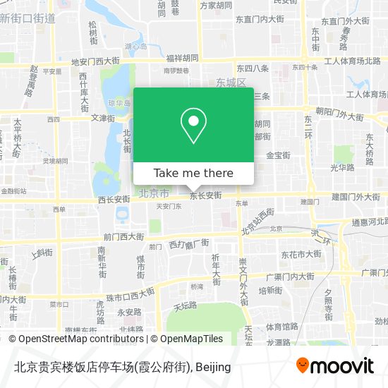 北京贵宾楼饭店停车场(霞公府街) map