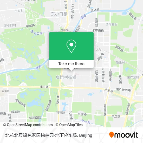 北苑北辰绿色家园拂林园-地下停车场 map