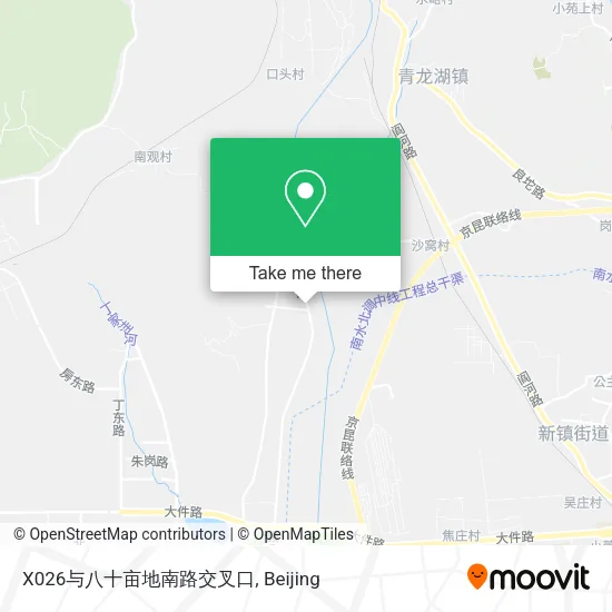 X026与八十亩地南路交叉口 map