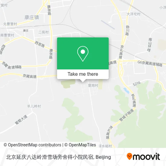 北京延庆八达岭滑雪场旁舍得小院民宿 map