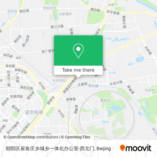 朝阳区崔各庄乡城乡一体化办公室-西北门 map